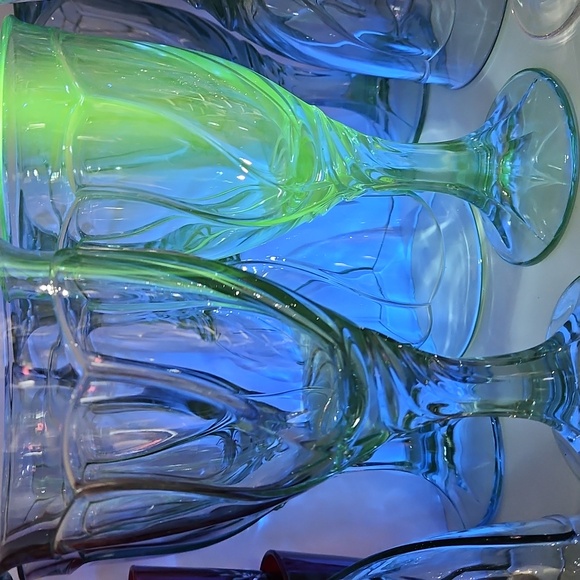 Noritake Other - UV Reactive Blue Noritake Sweet Swirl Goblets, Sold Separately
